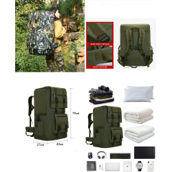 TMTGTS Rucksack 120L Große Kapazität Camping Bergsteigen Camouflage Notfallrucksack Outdoor Military Wanderrucksack Damen Herren